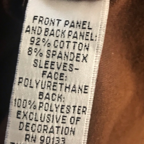 Linea Leisure Zip Hoodie Faux Leather Sleeves L - Picture 7 of 8